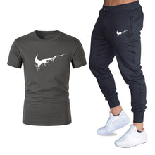 Load image into Gallery viewer, Mens sportswear two pieces sets T shirt+pant