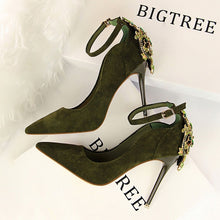 Load image into Gallery viewer, High heel Sexy Ankle strap Sandal crystal Glitter shoes